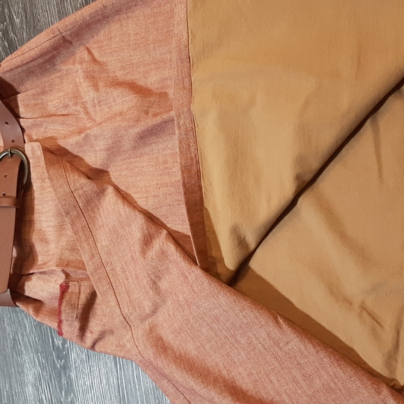 Linen-cotton wrap skirt with belt - Picture 3 of 6